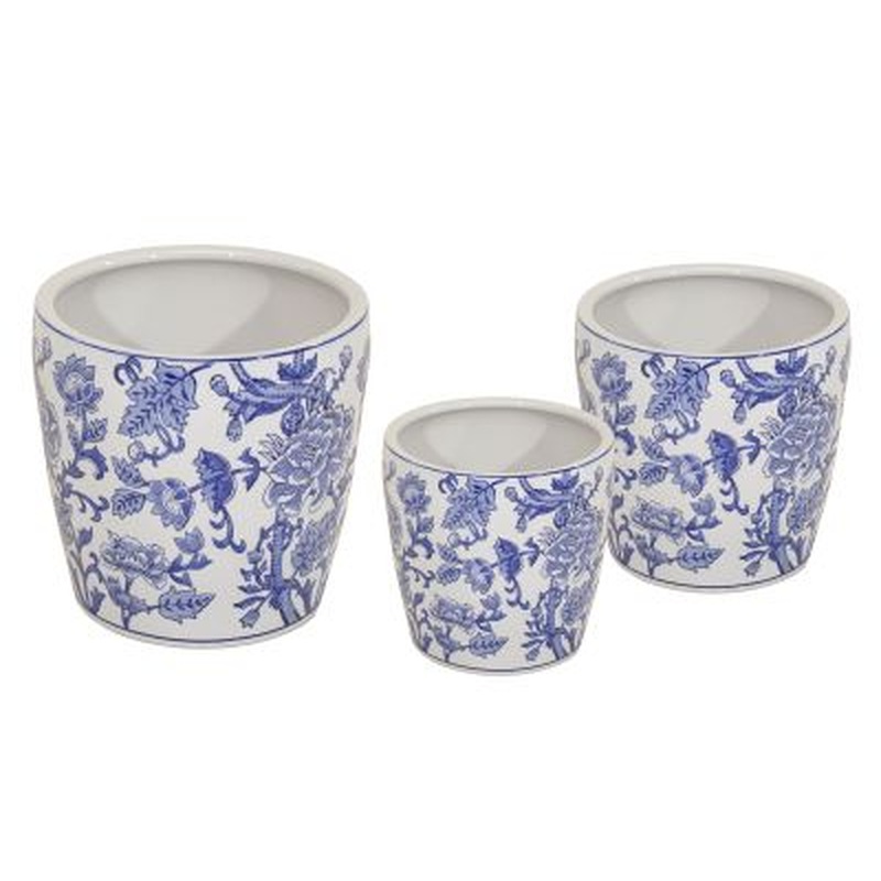 Qing Egg Pot Blue D31H31