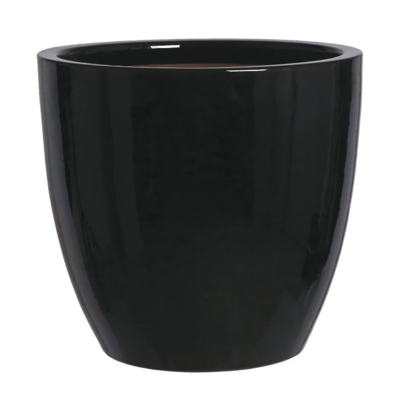 Plum Egg Pot 38cm x 35cm Black