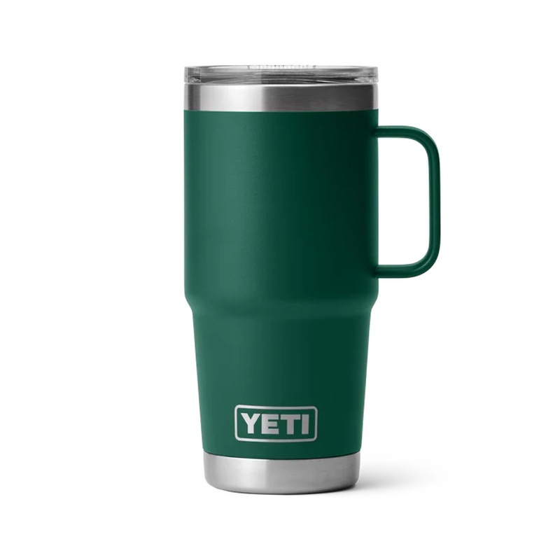 YETI RAMBLER 20 OZ TRAVEL MUG BLACK FOREST GREEN