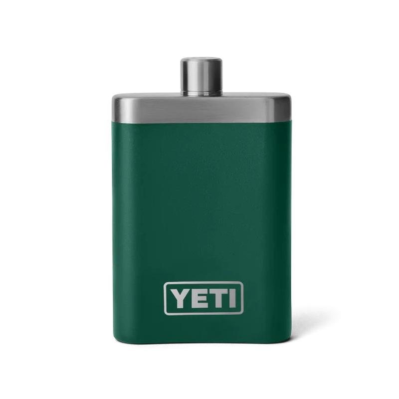YETI RAMBLER FLASK BLACK FOREST GREEN