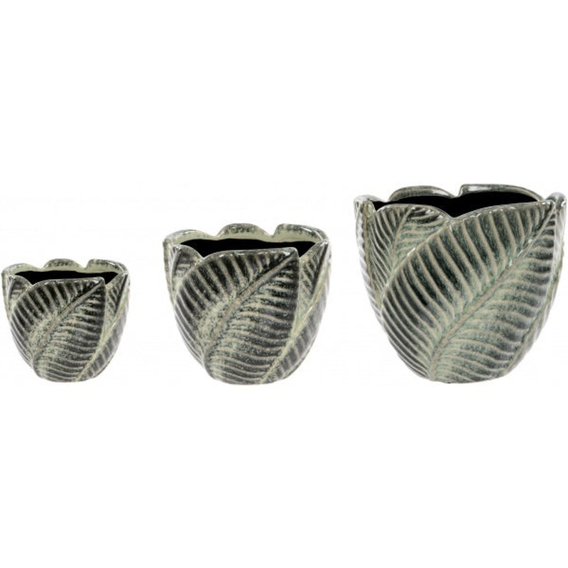 Leaf Planter L 18cmDx16cmH