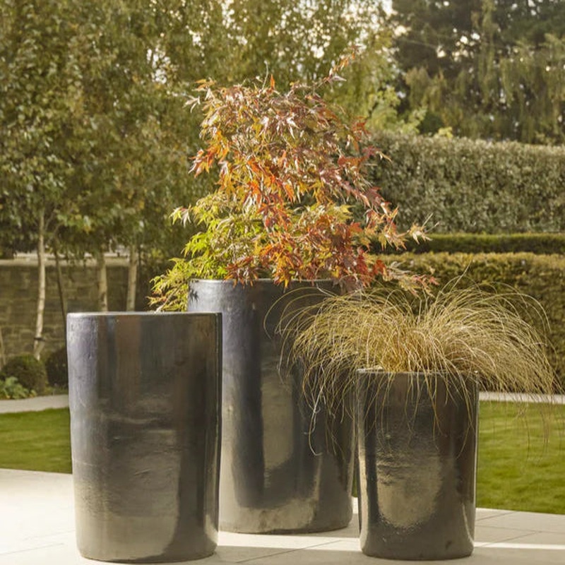 Marga Pot 40cm x H60cm Black