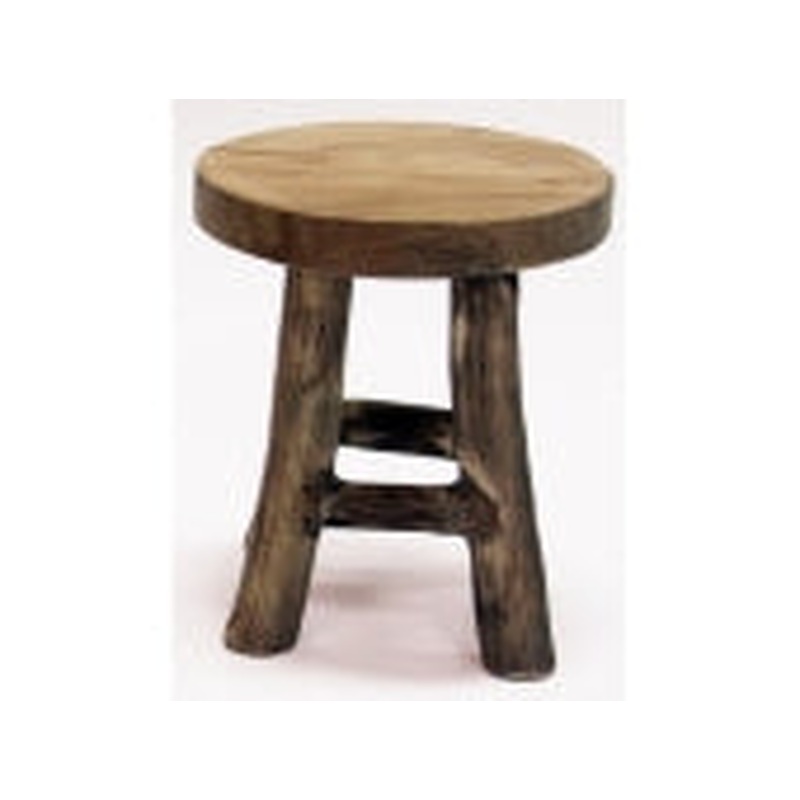 Deco Stool Teak Natural d15h17cm
