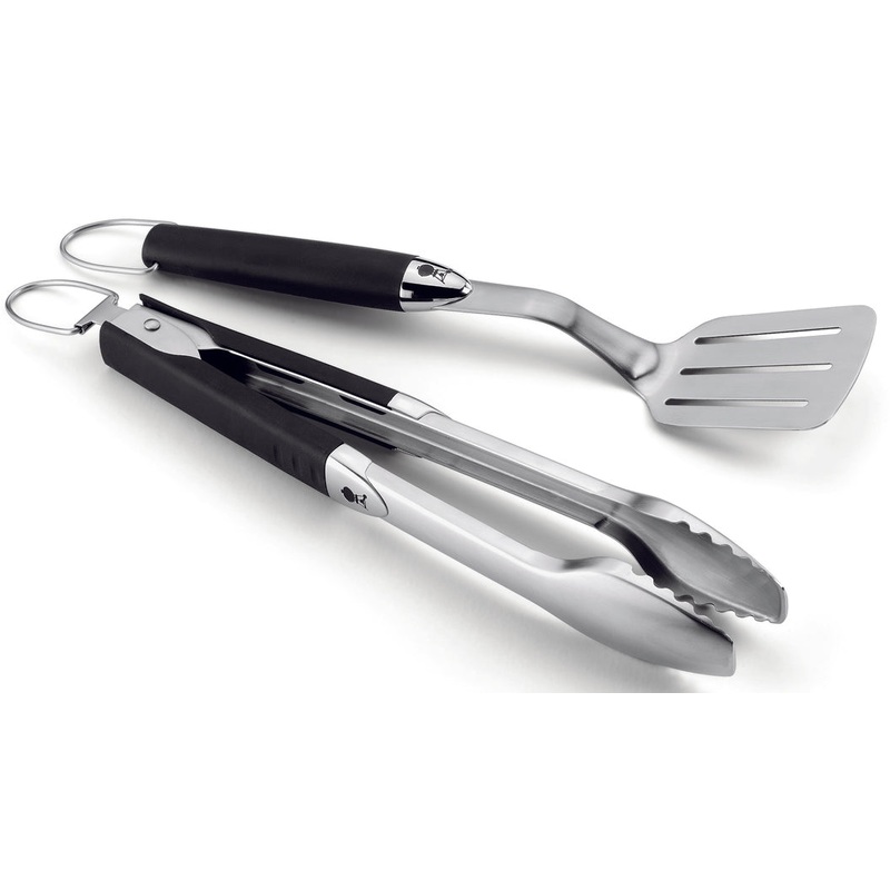Weber PREMIUM TOOL SET - COMPACT SIZE, 2 PCS, STAINLESS STEEL, BLACK