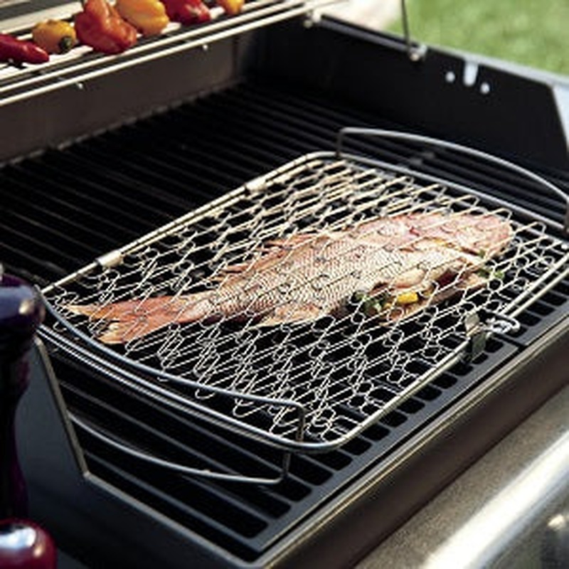 GRILLING BASKET - LARGE, STAINLESS STEEL