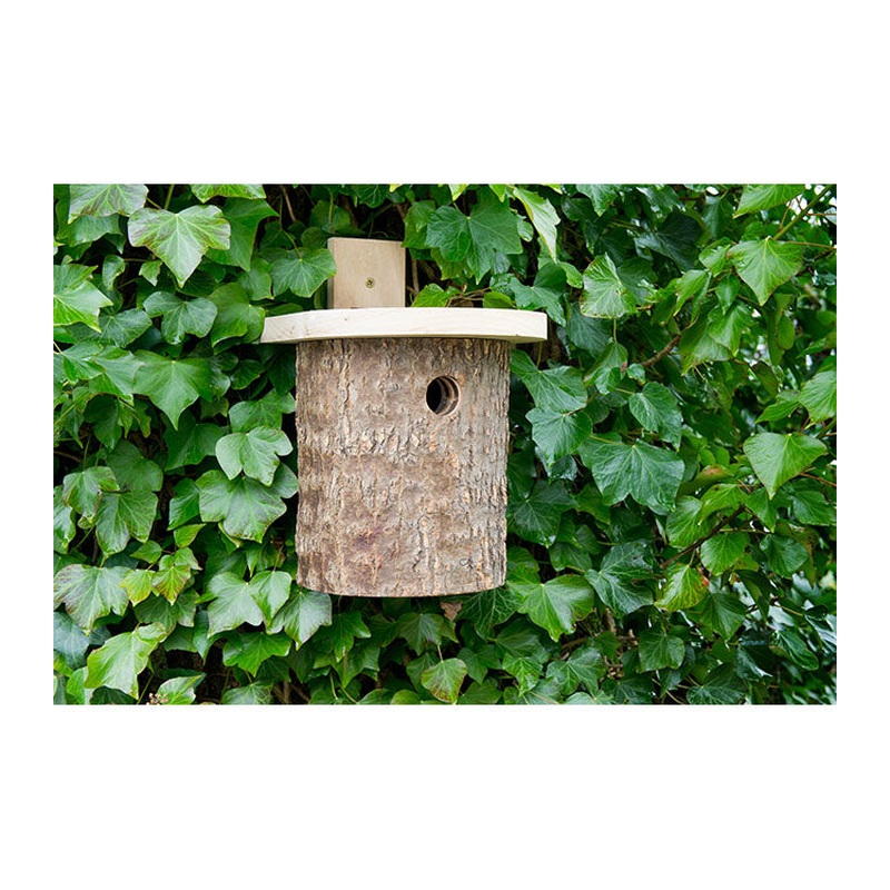 Natural Log Tit Nesting Box