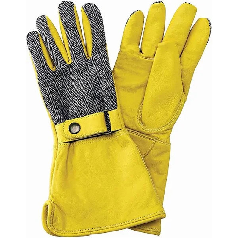 Luxury Leather Gauntlet Gloves - Medium