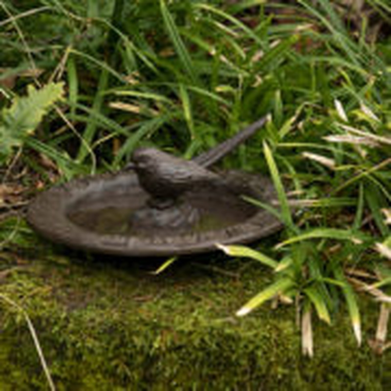 Sundial with bird bath