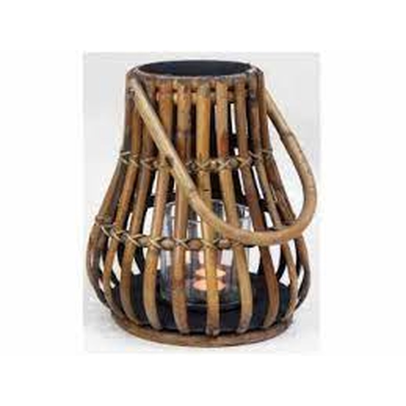 LAMPION RATTAN BLOND D16H16CM
