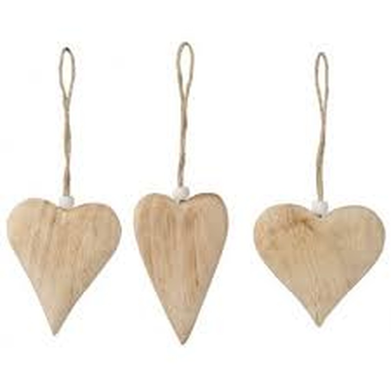 wood heart hanger Dost L