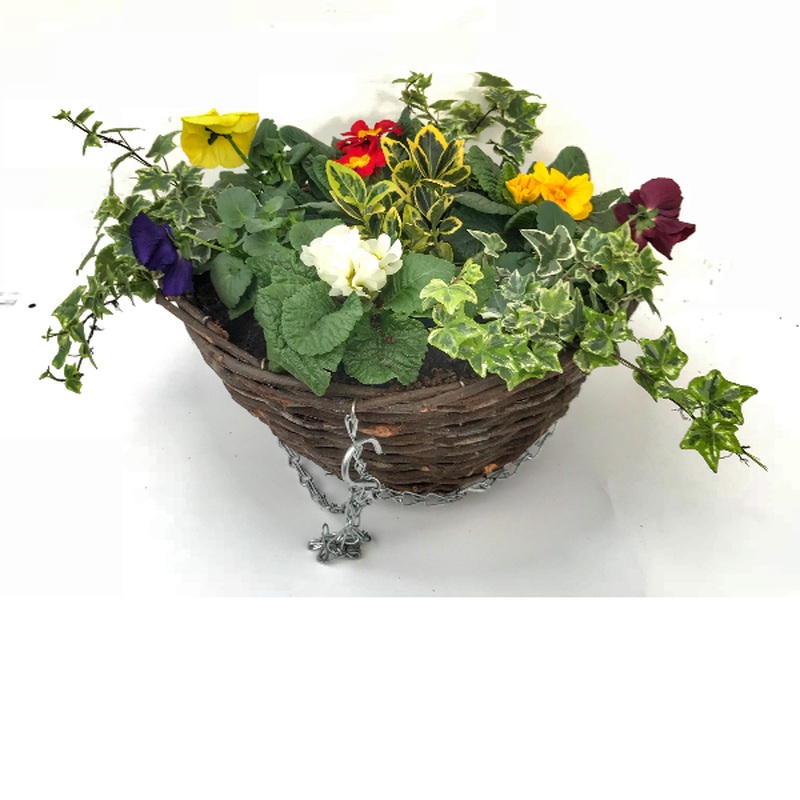 WICKER HANGING BASKET 12''
