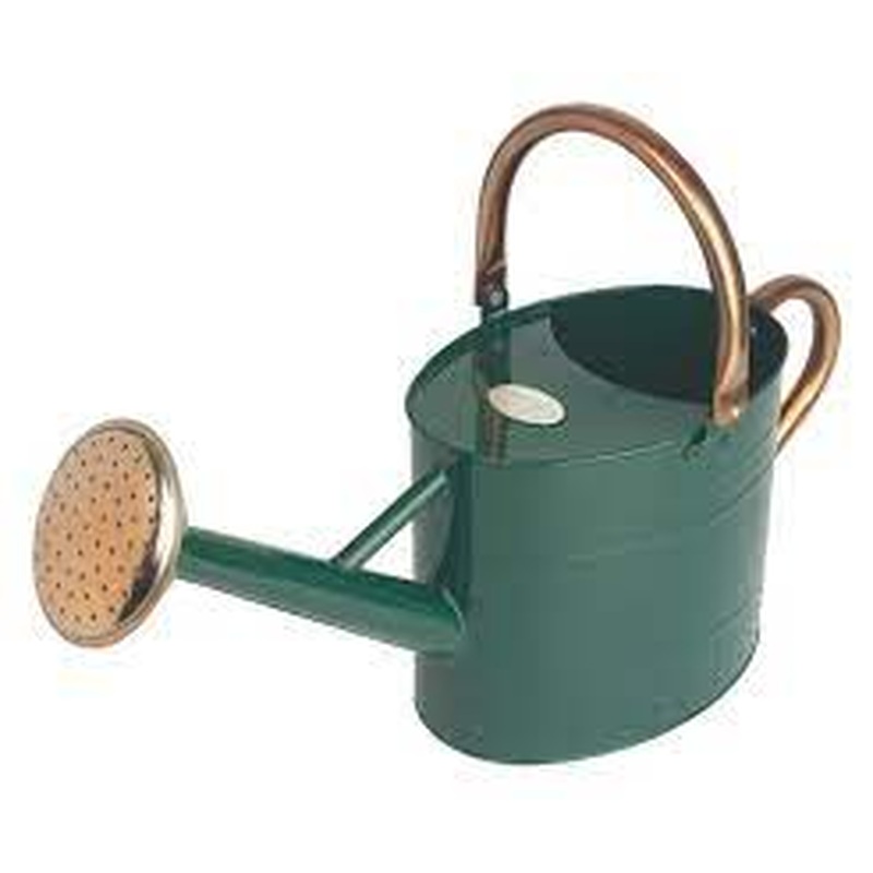 GREEN METAL WATERING CAN 4.5Ltr