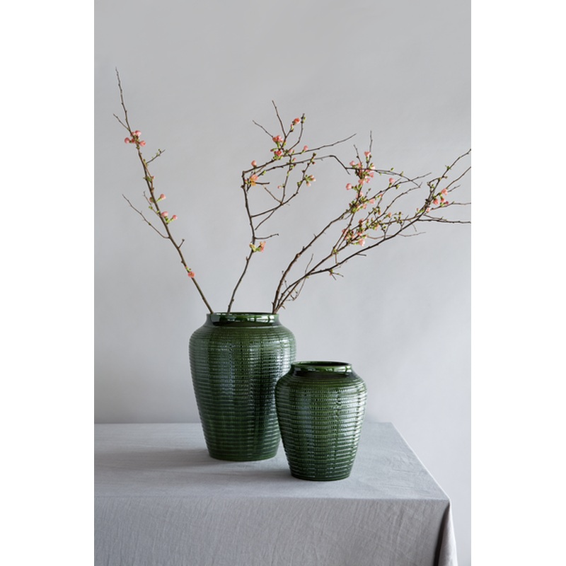 Willow GLAZED: Green Emerald, Height 45 cm, Vase