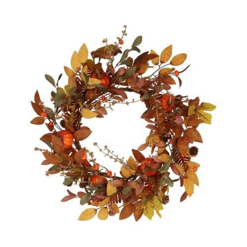 Wreath Autumn Cosy H15D55cm