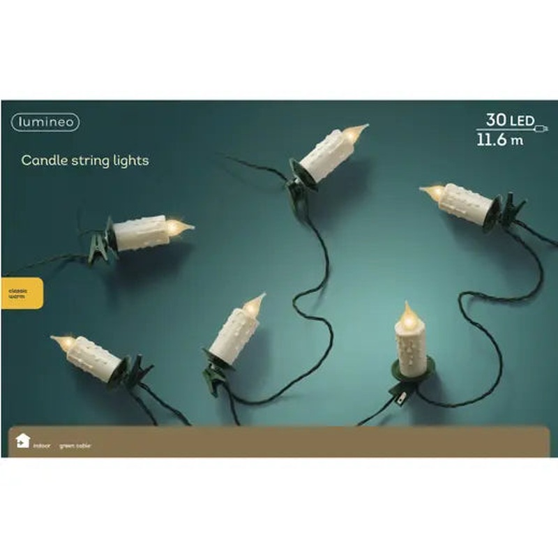 LED jumbo candle light ind GB green/classic warm