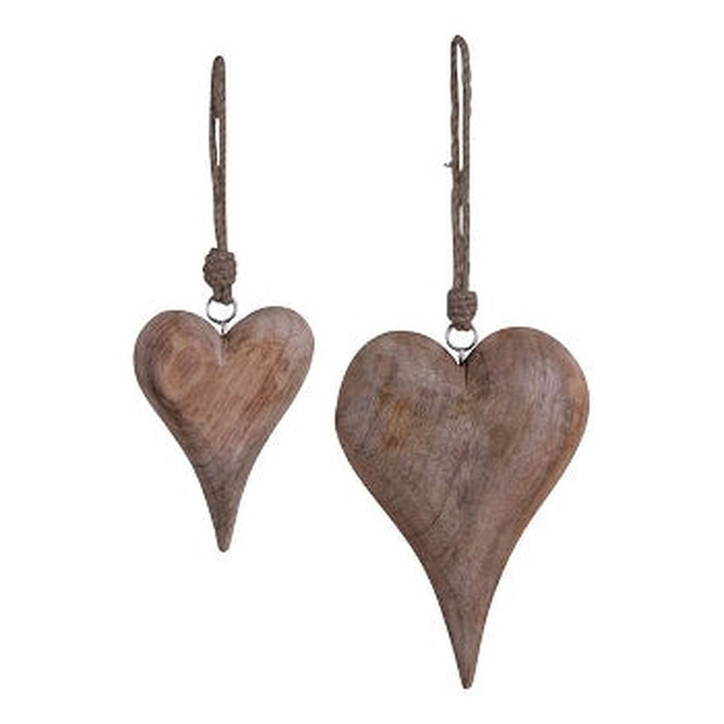 Wood Heart hanger Dost