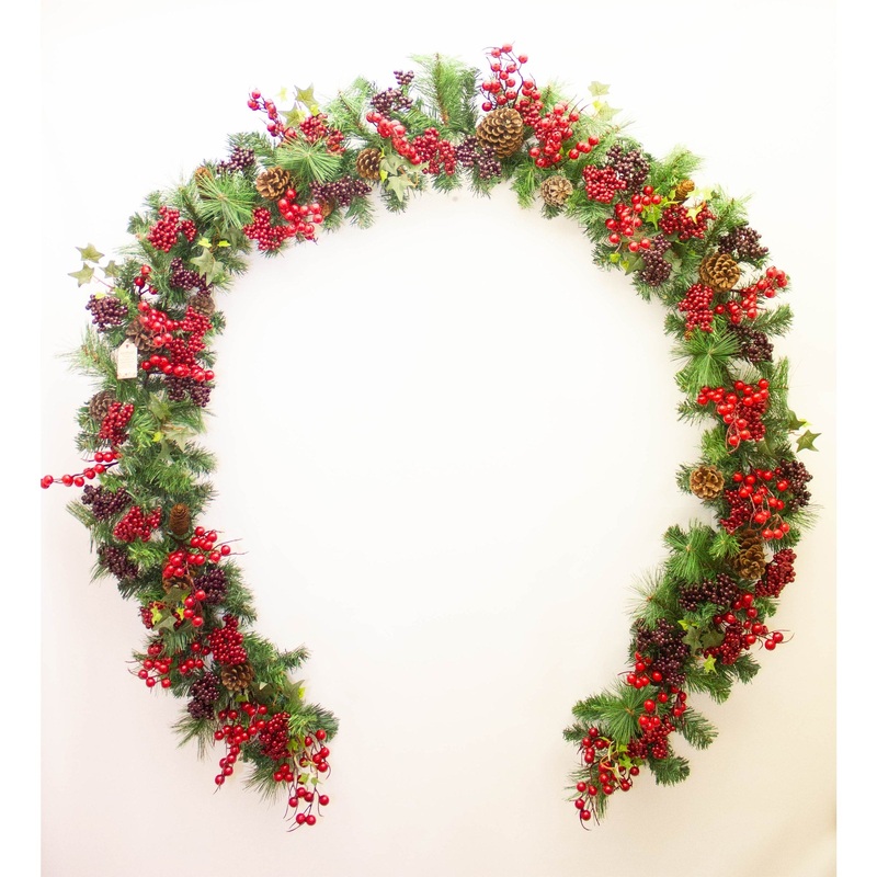WOODLAND BERRY 9FT GARLAND 270x20x15 cm