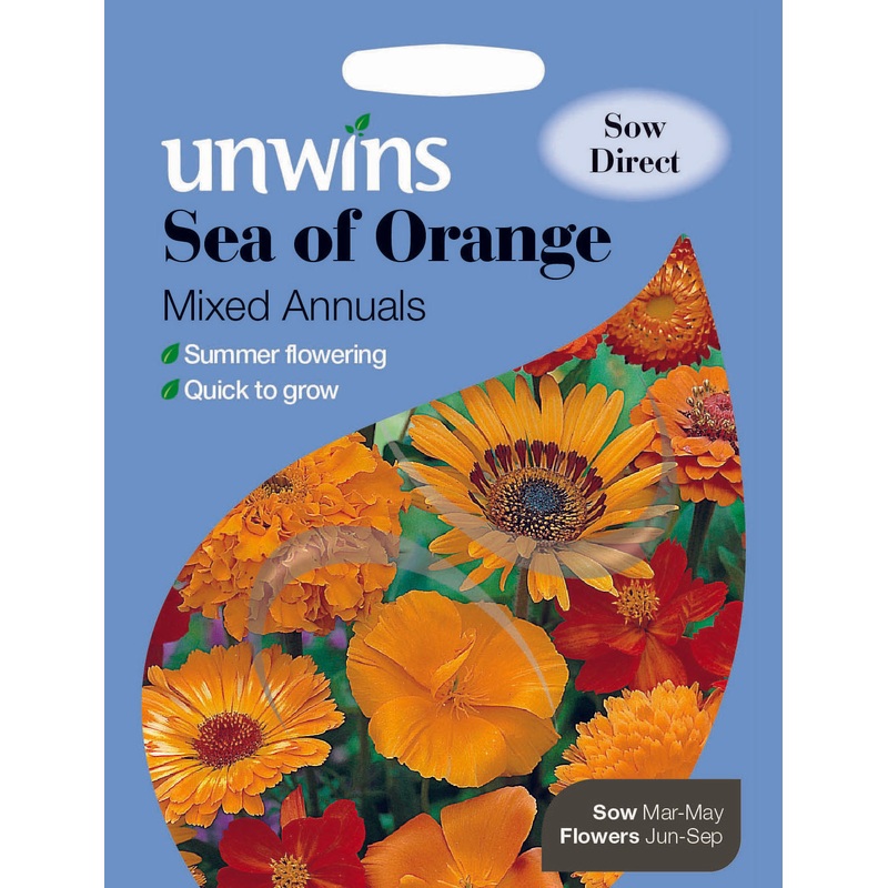 Unwins Sea of Orange Mixed Annuals