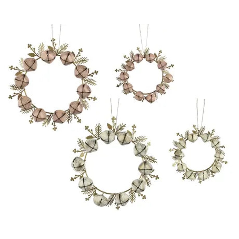 Wreath iron bells L.12cm W.12cm H.2cm