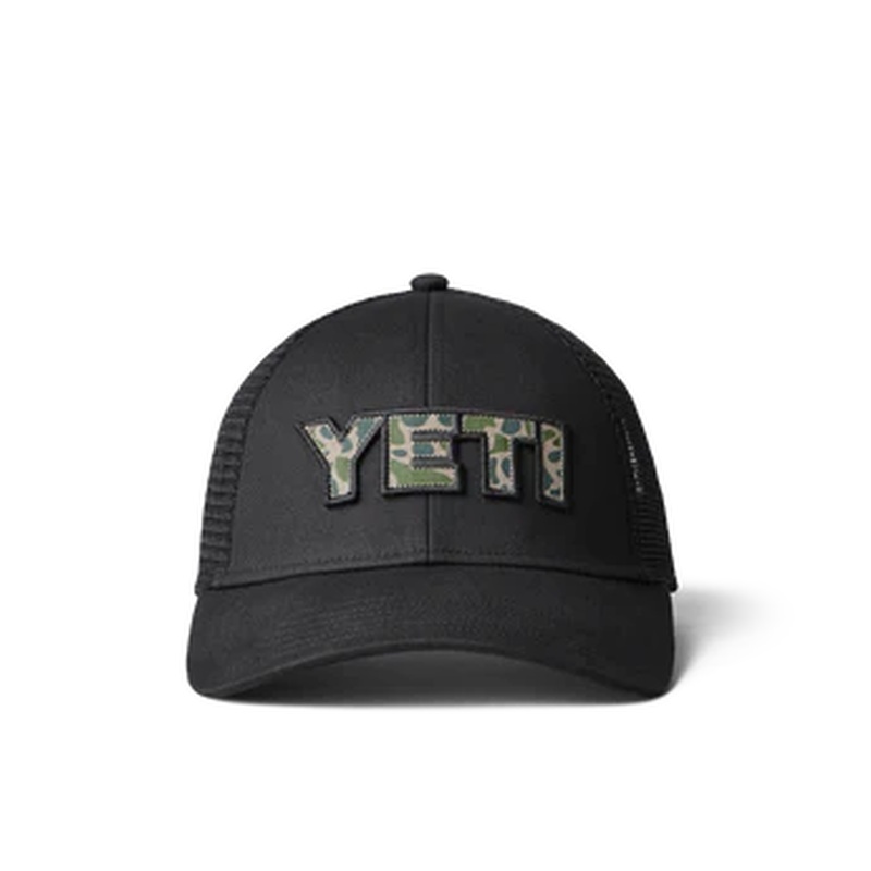 Yeti Camo Black Trucker Hat