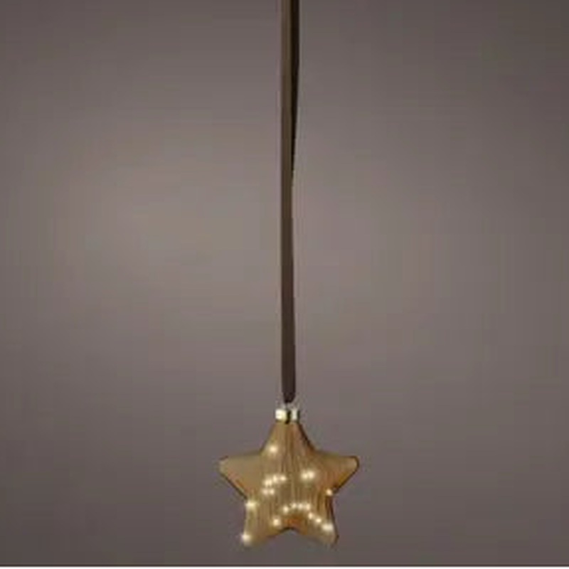 Micro LED star steady BO indoor brown/warm white L.6.5cm x W.20cm x H.20cm