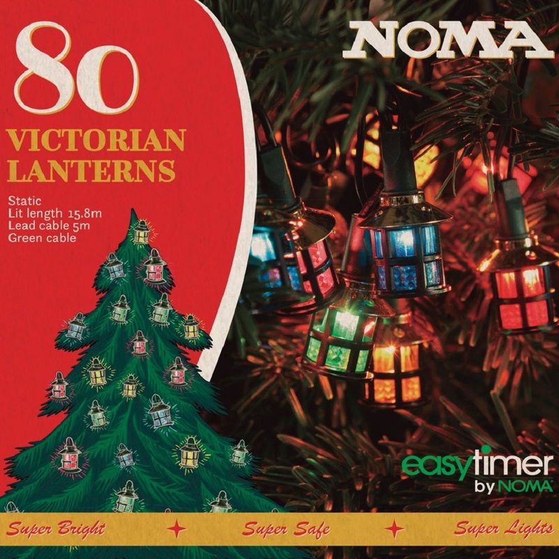 80 MULTICOLOUR LED VICTORIAN LANTERN STRING LIGHT