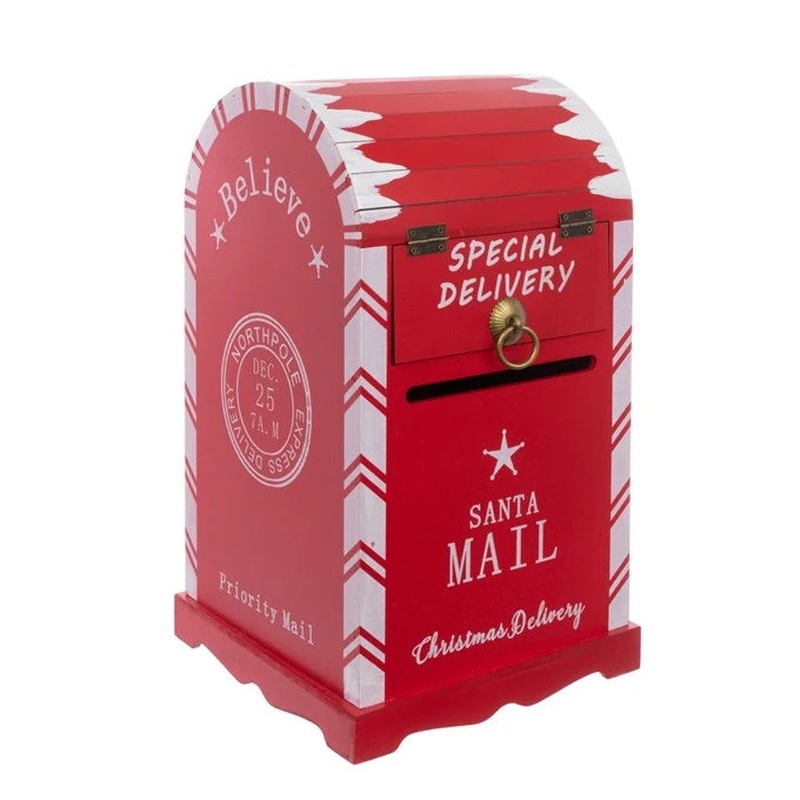 Wooden Santa Mailbox 40cm