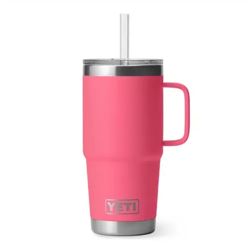 Yeti Rambler 25 OZ (739 ML) Straw Mug Tropical Pink