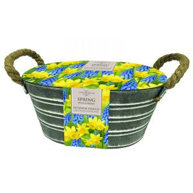OUTDOOR METAL TROUGH NARCISSUS MUSCARI X 15