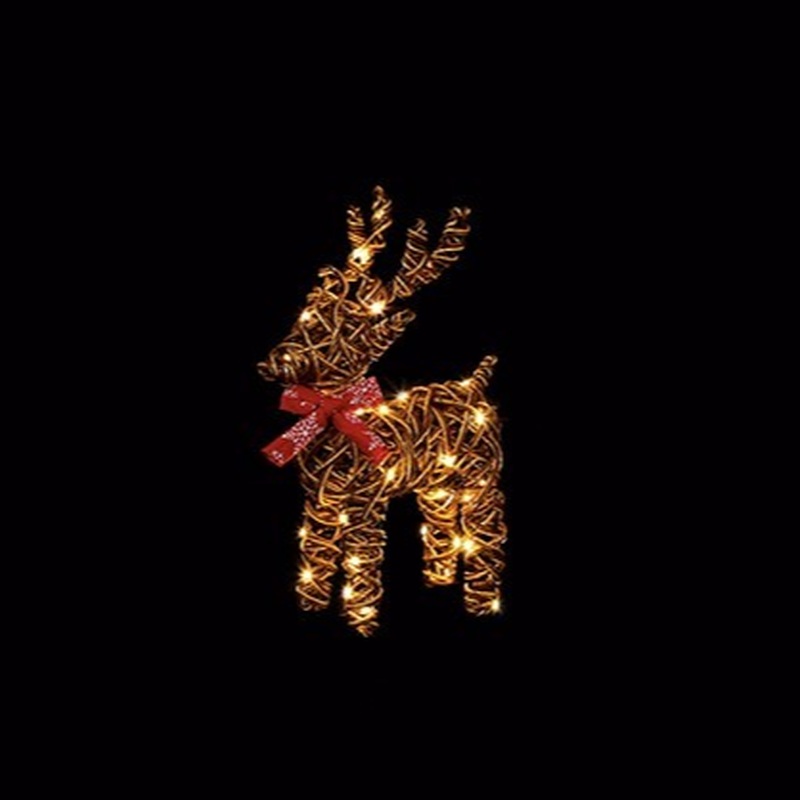 37cm M-A BO Outdoor Standing Reindeer w-40 Warm White LEDs