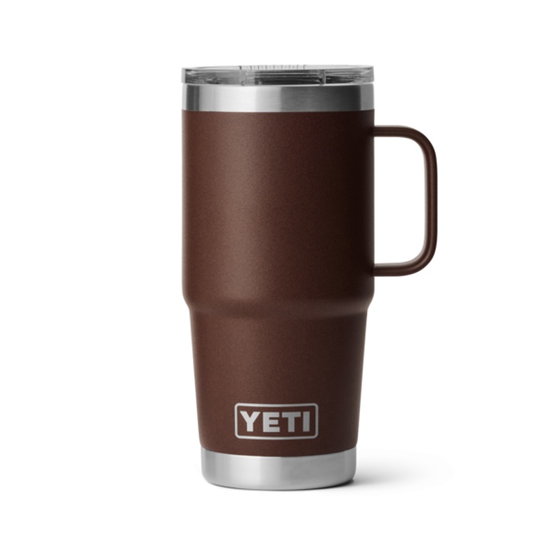 YETI RAMBLER 20 OZ TRAVEL MUG  WETLANDS BROWN