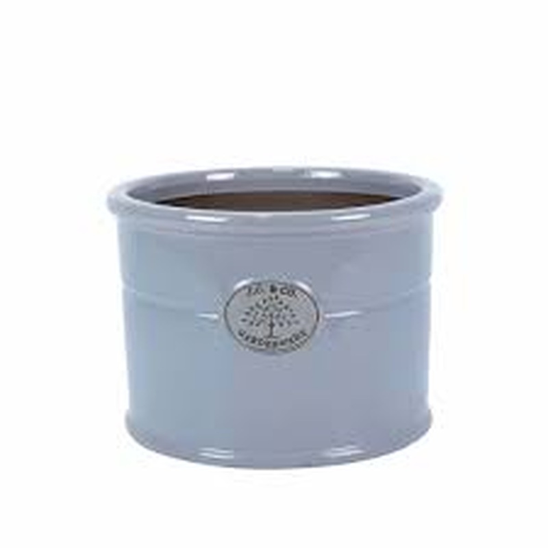 JC & CO Sky Blue Glazed Cylinder 37cm