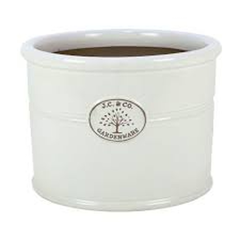 JC & CO White Glazed Cylinder 29cm