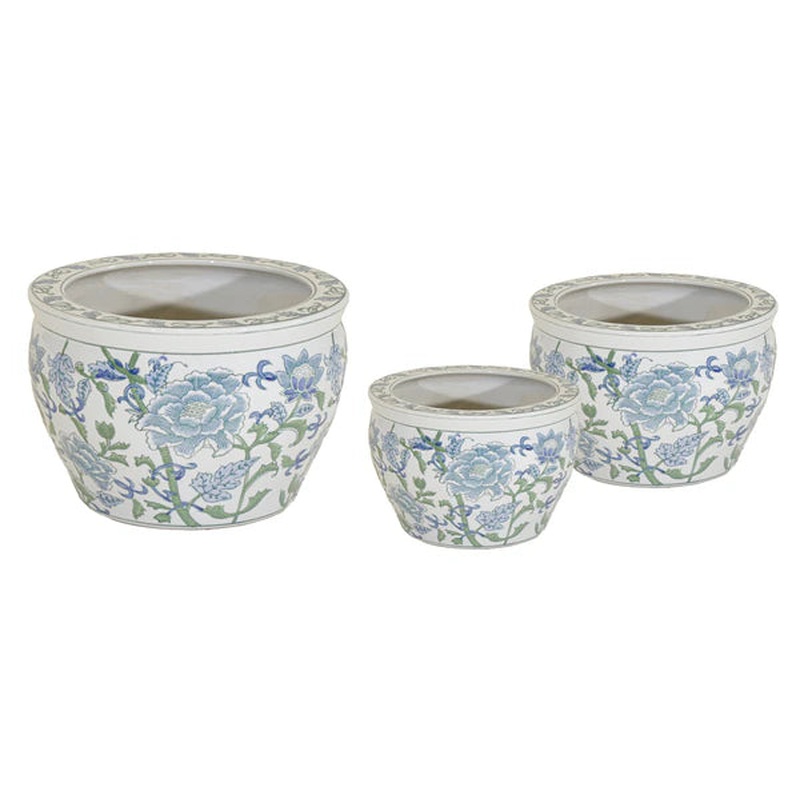 Qing Fishbowl Small W/Blue/Green 36H26