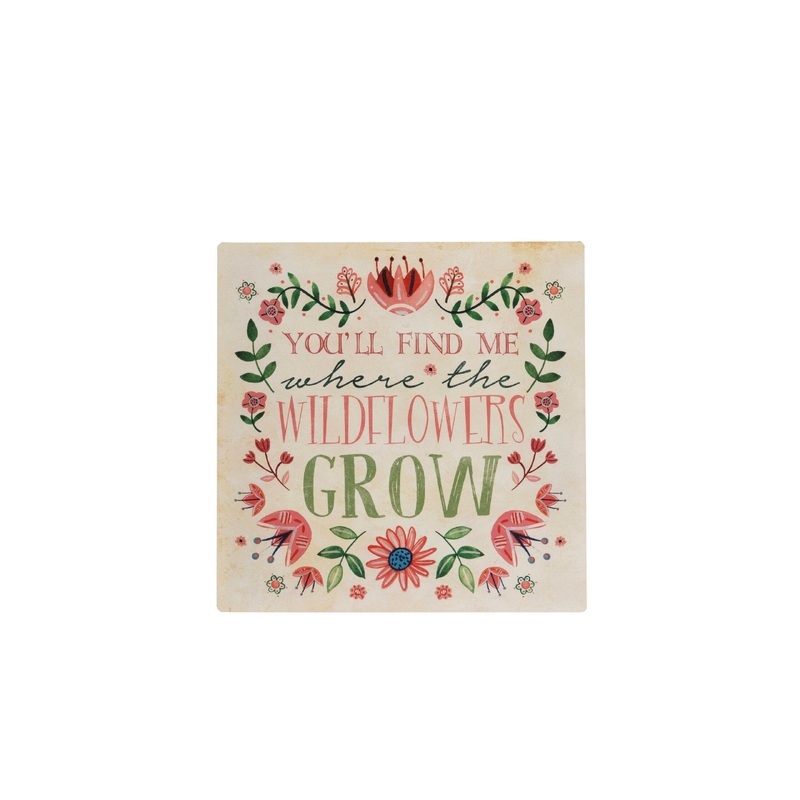 Wildflowers Sign 35x35cm