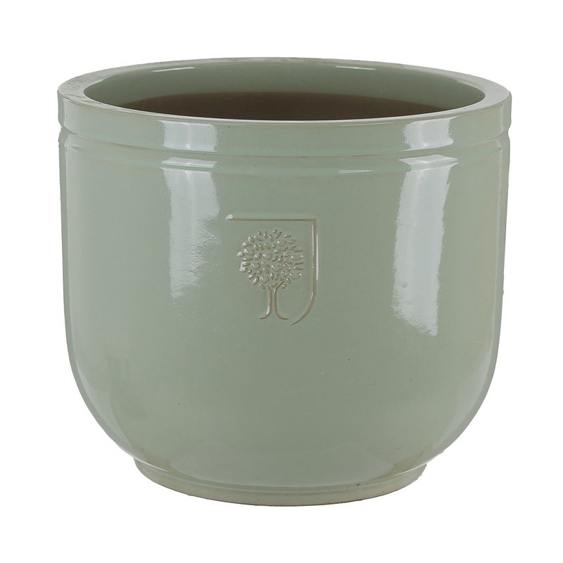 RHS HARLOW LOW JAR Mint Green 24CM