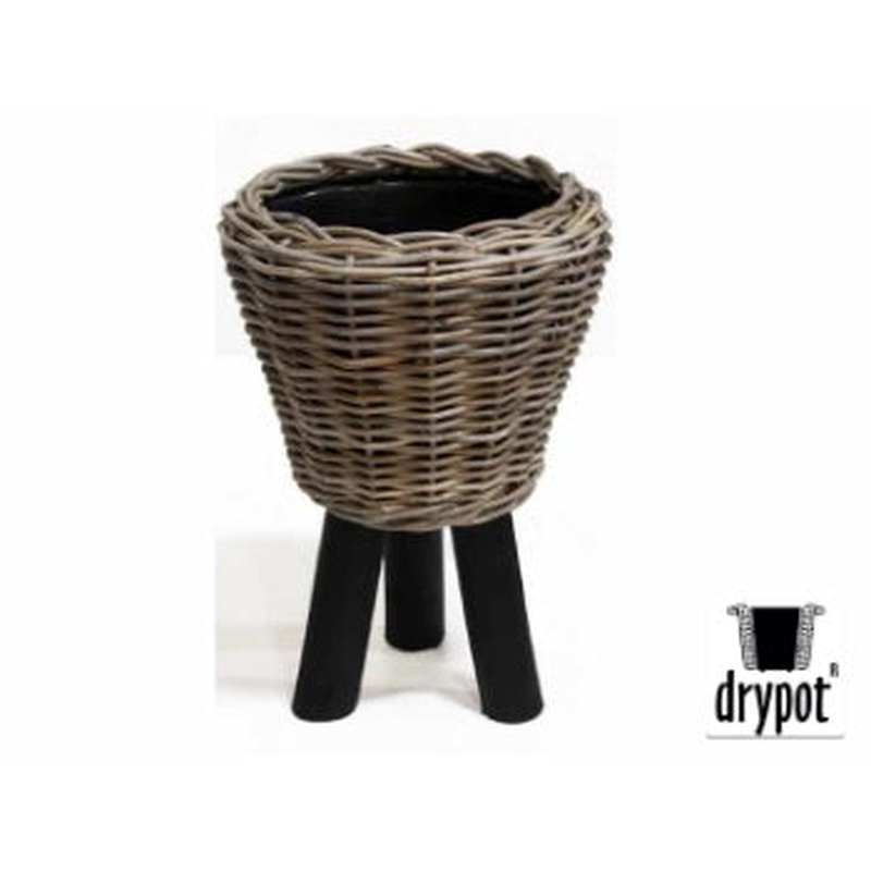 Drypot Pot on Legs Black  27cm H42cm