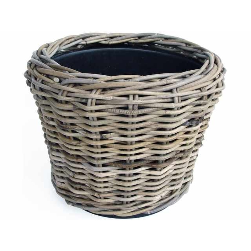 Drypot Rattan Grey 33H24cm - SPLIT