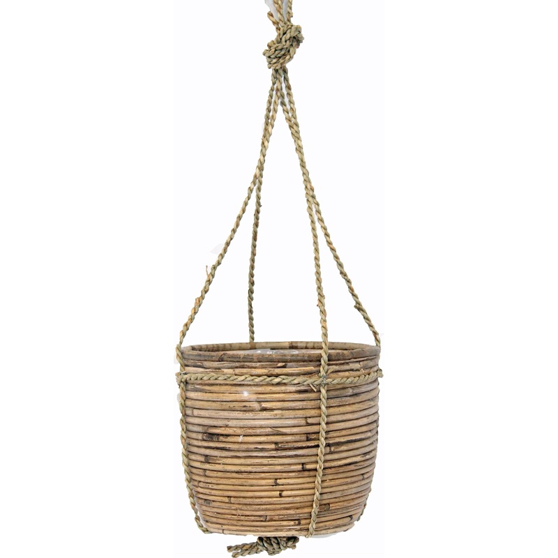 Hanging Pot Stripe Grey  18 H16cm