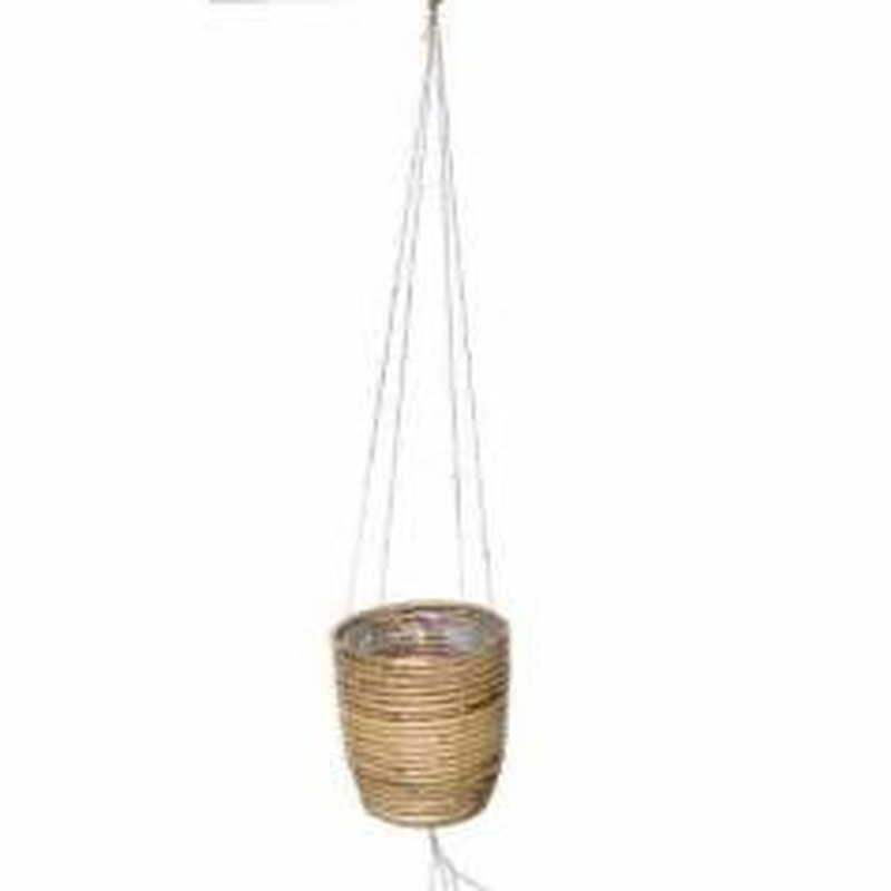 Hanging Pot Stripe Grey  20 H19cm