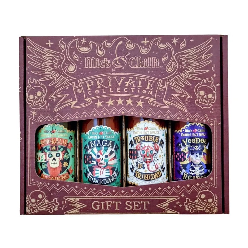Mics Chilli Inferno Hot Sauce Gift Set (4x Sauces)