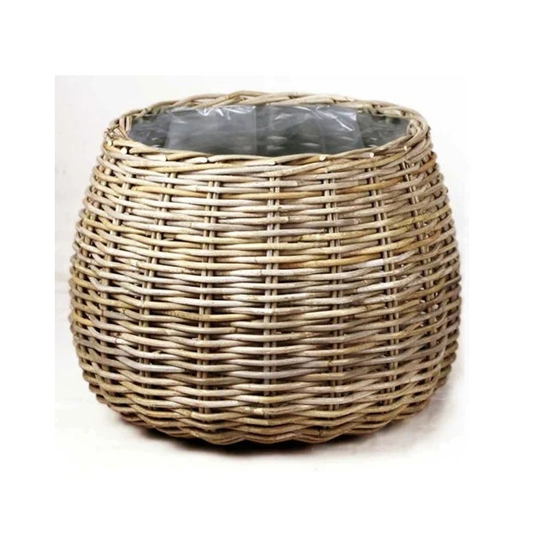 Basket Round Grey Pot 58 H43cm