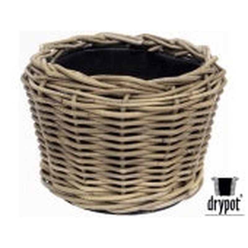 Drypot Rattan Grey 34h30cm