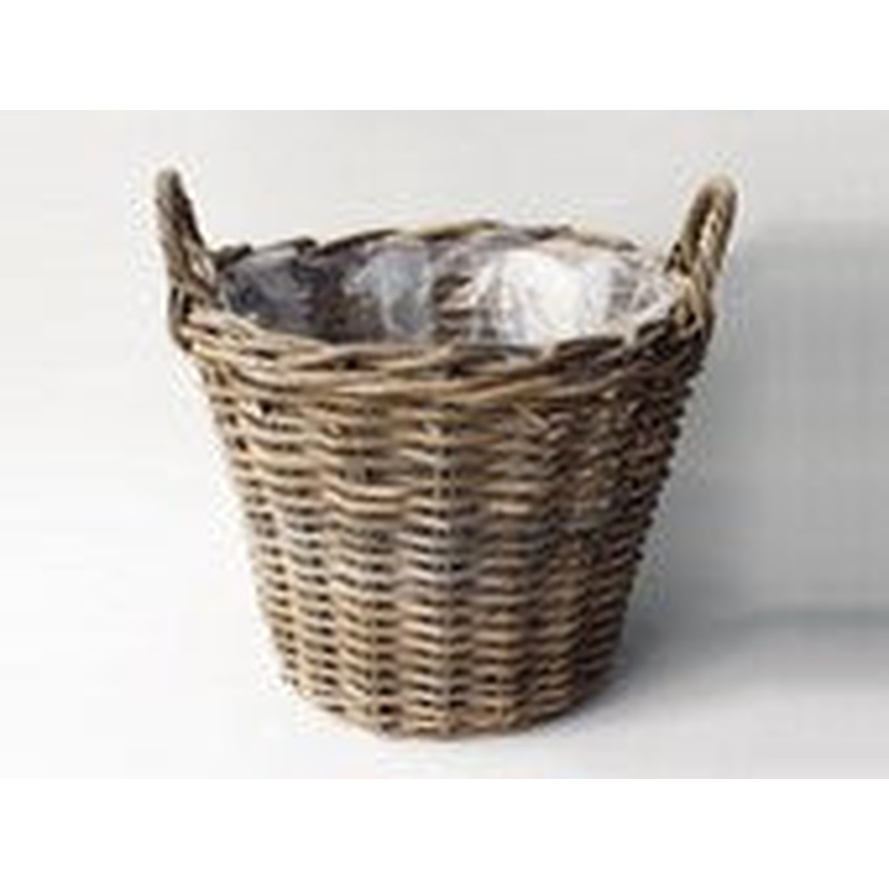 Planter Classic Rattan Grey 25 H19cm