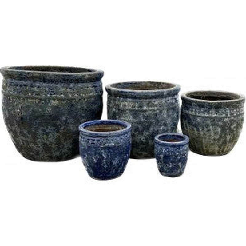 Coin Planter Pot Blue 45 H43