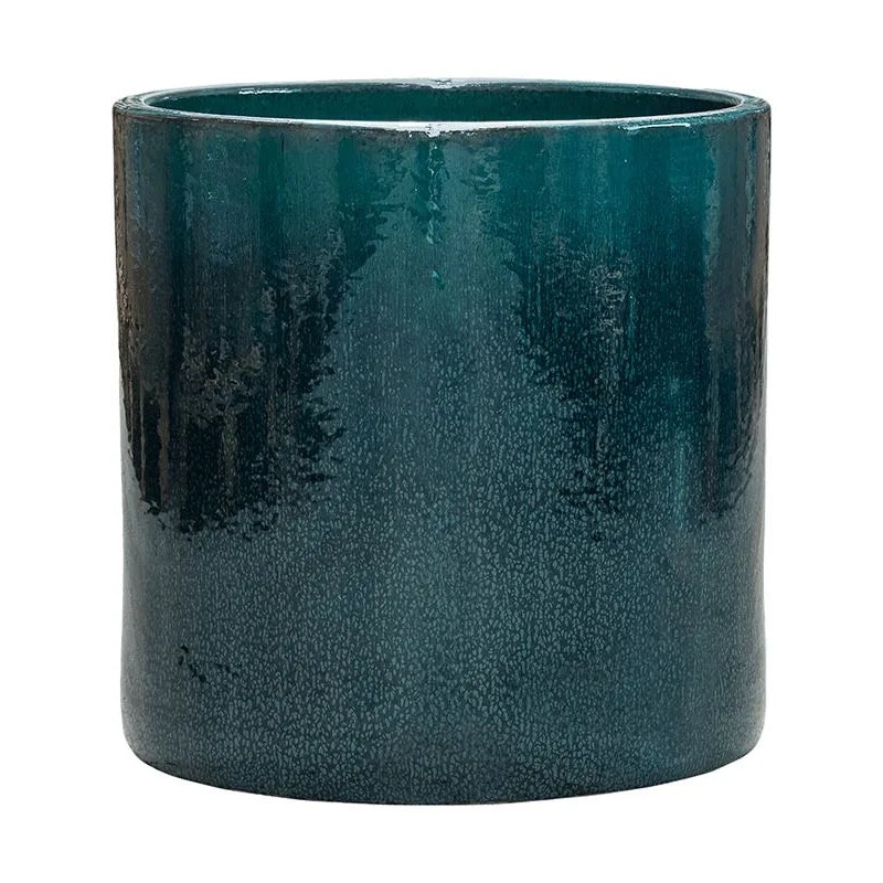 Cylinder Plant Pot 40cm Height 35cm Dia Pot Ocean Blue