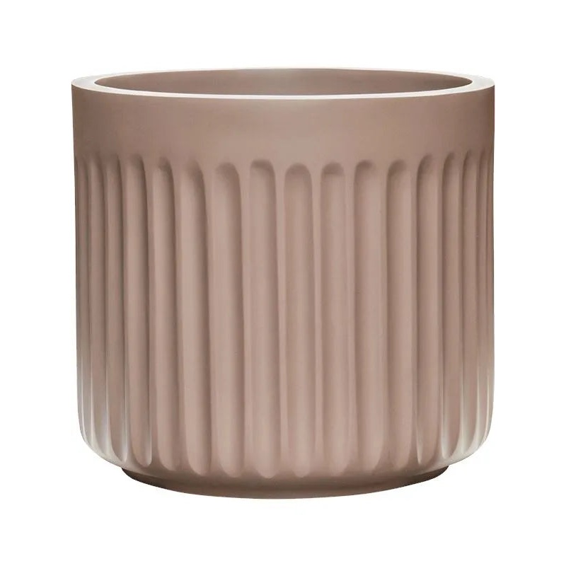 Doric Natural Plant Pot 31.5cm Height 31cm Dia Cylinder Cedar Grey
