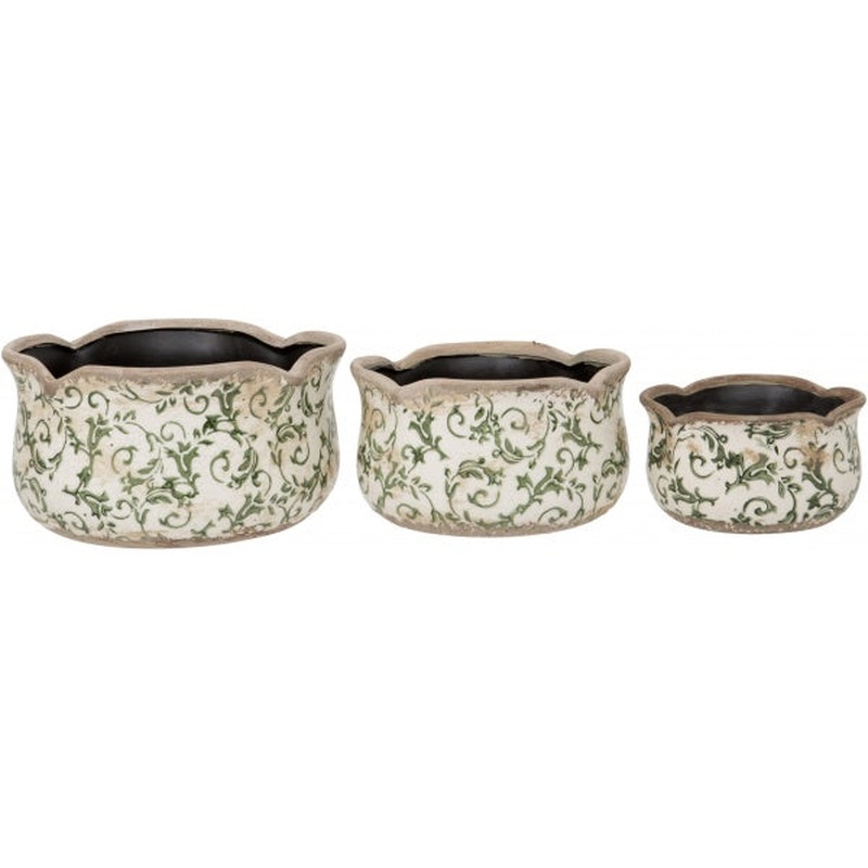 Round Scallop Fern M 21cmDx12cmH