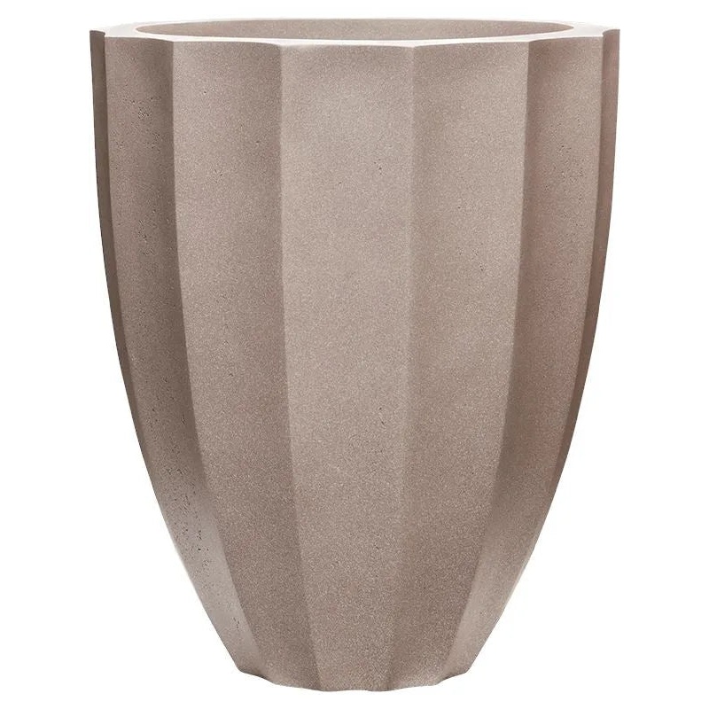 Striata Urban Plant Pot 80cm Height 56cm Dia Partner Urban Cement Grey