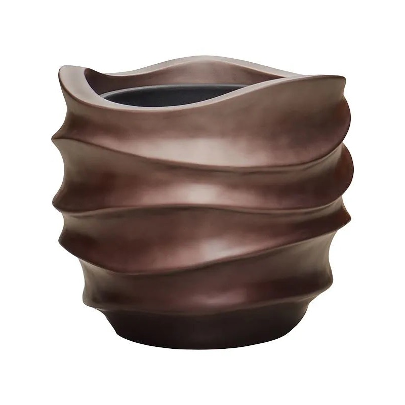 Baq Gradient Lee Plant Pot 37cm Height 27cm Dia Couple Matt Coffee (with liner)